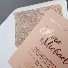 White glitter-lined envelopes - Pack of 10