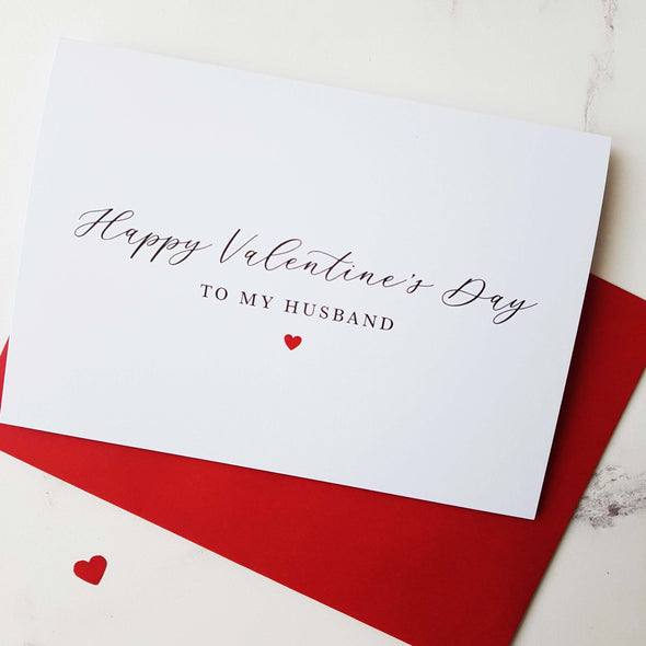 To my Husband Valentine's Card