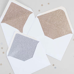 Glitter-lined envelope : Sample